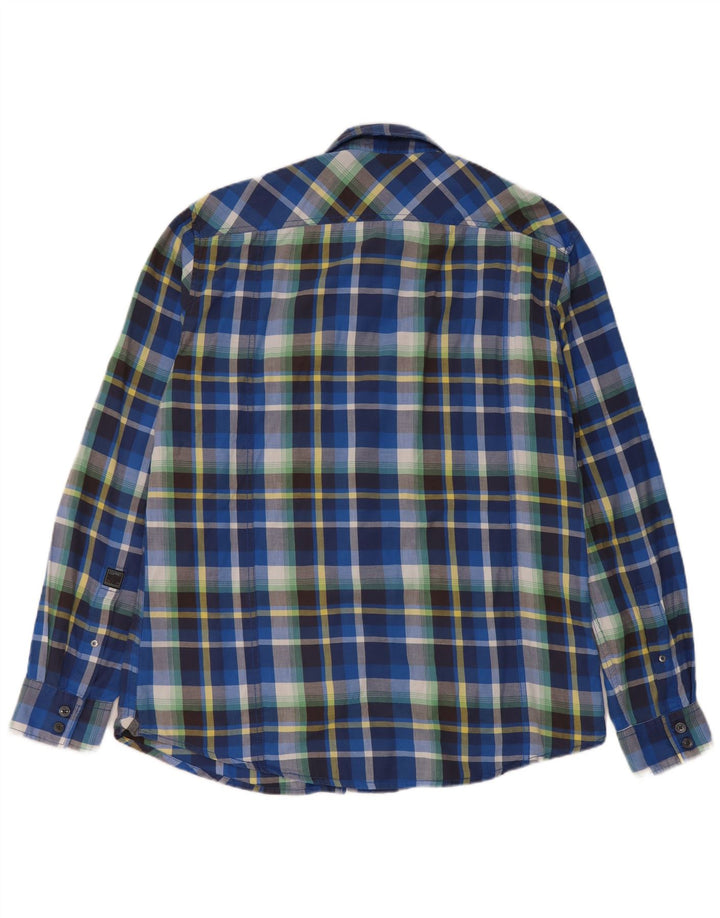 Camicia in flanella da uomo Esprit 2XL cotone a quadri blu