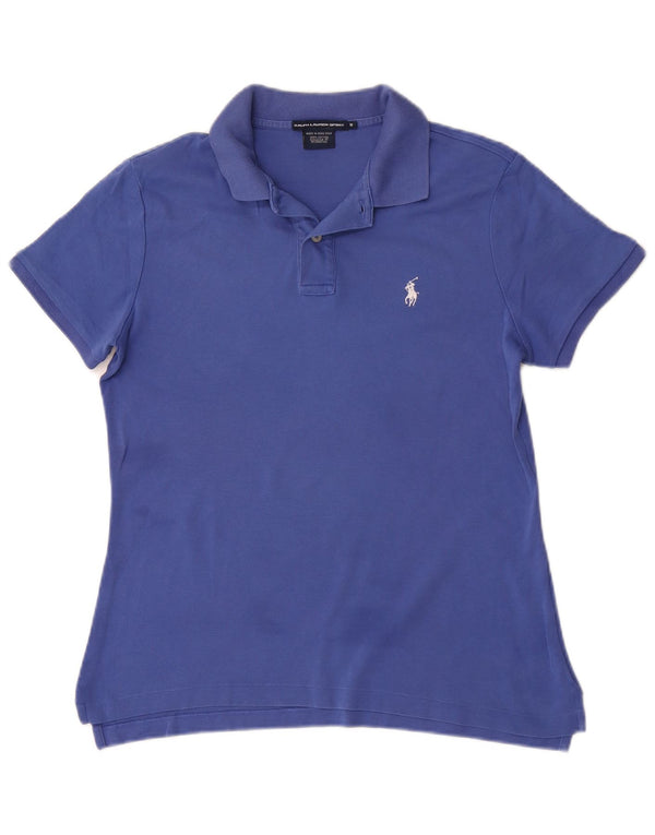 Polo da donna Ralph Lauren UK 12 cotone blu medio