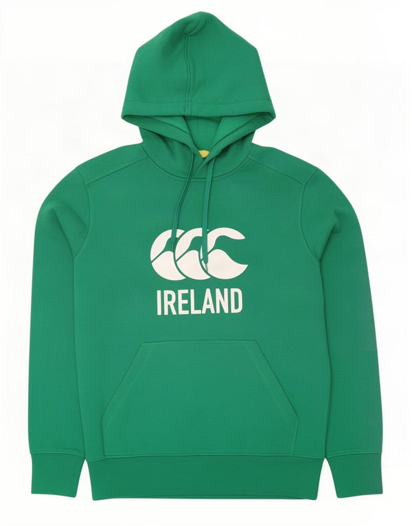 Maglione con cappuccio oversize con grafica da donna Canterbury UK 8 piccolo in cotone verde