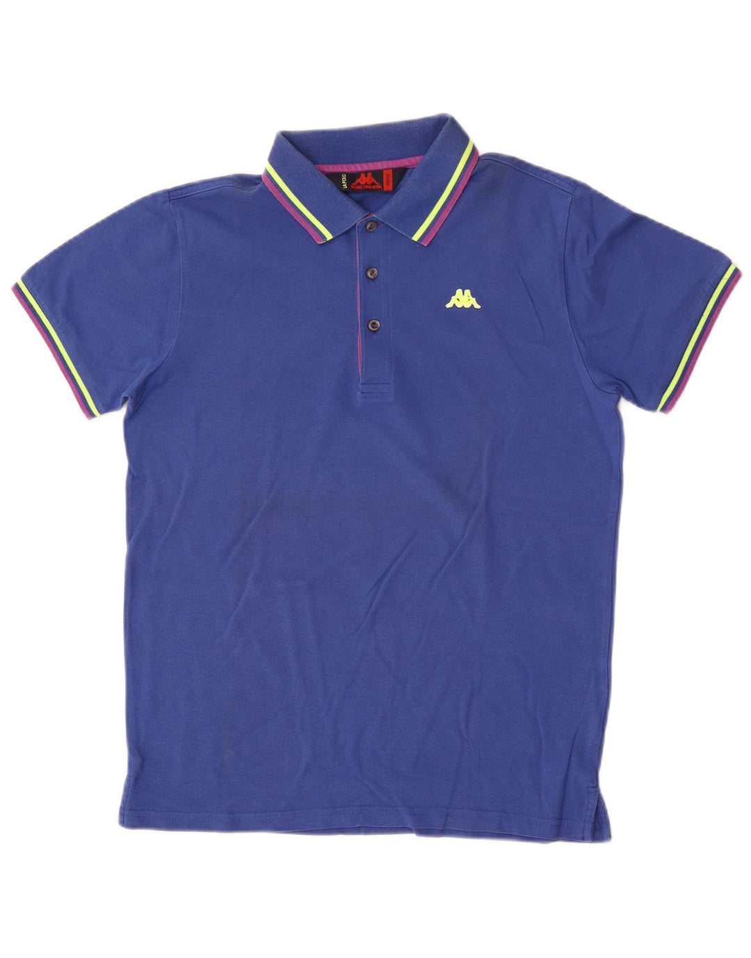 Polo Kappa da uomo a righe blu medio