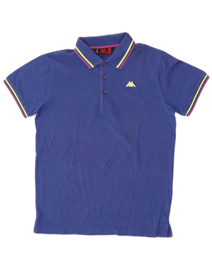 Polo Kappa da uomo a righe blu medio