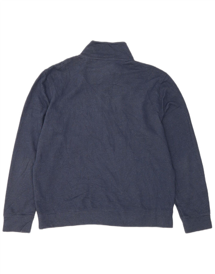 Felpa da uomo con collo con zip Nautica, maglione medio, in cotone blu navy