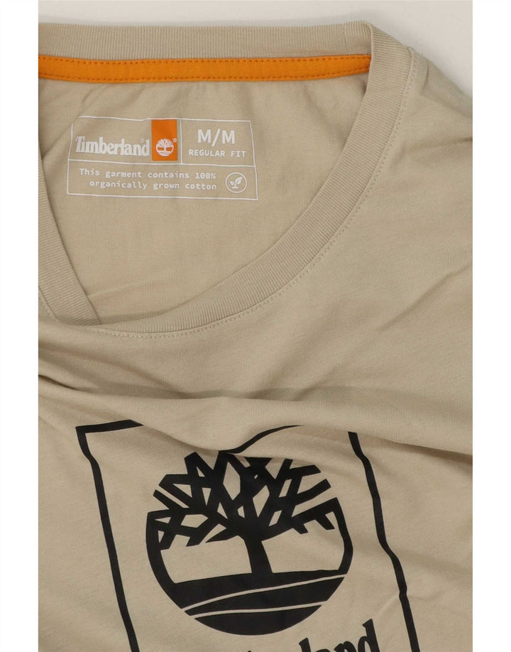 T-shirt grafica da uomo con vestibilità regolare Timberland, cotone beige medio