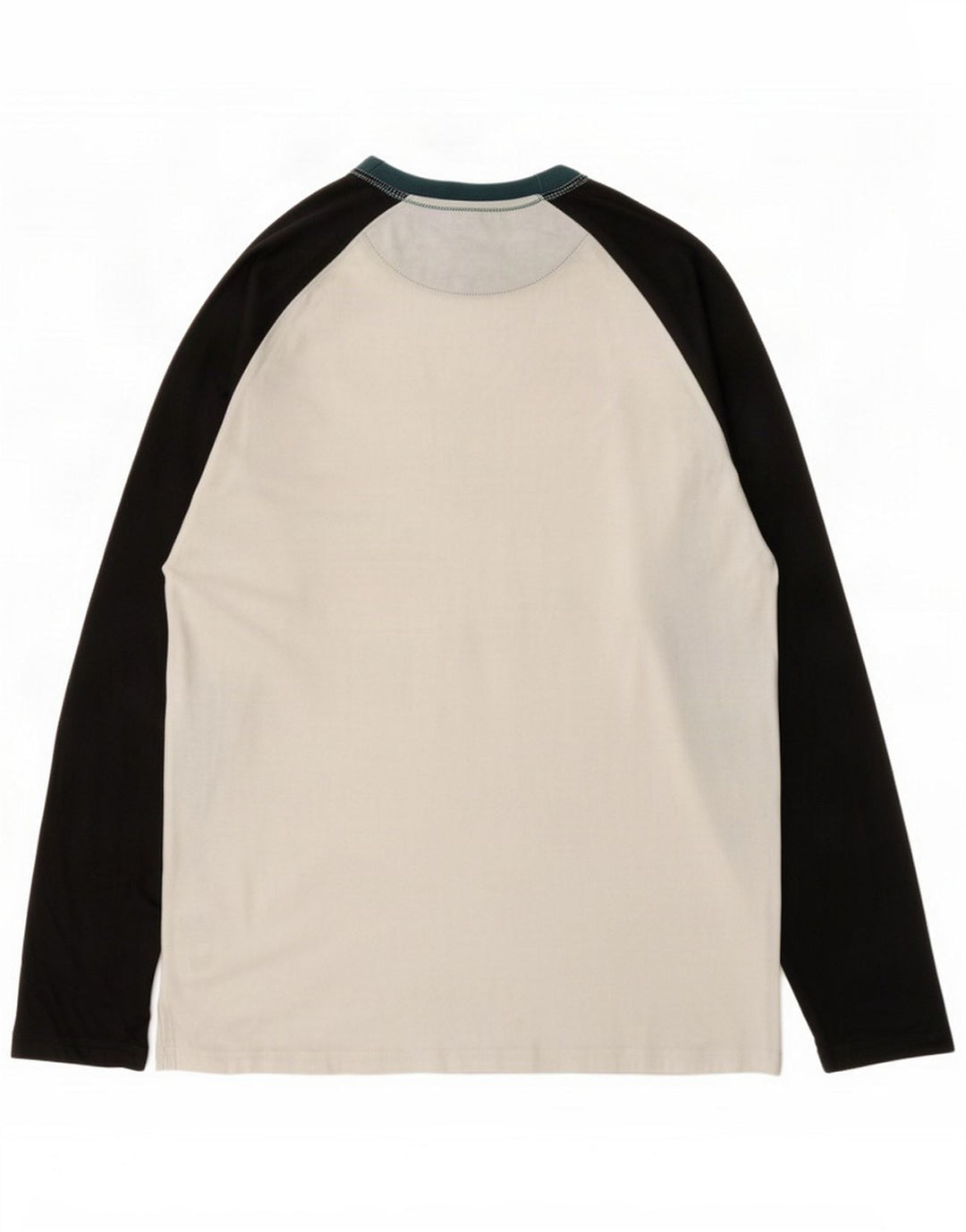 Top da uomo Farah a maniche lunghe in cotone color block bianco medio