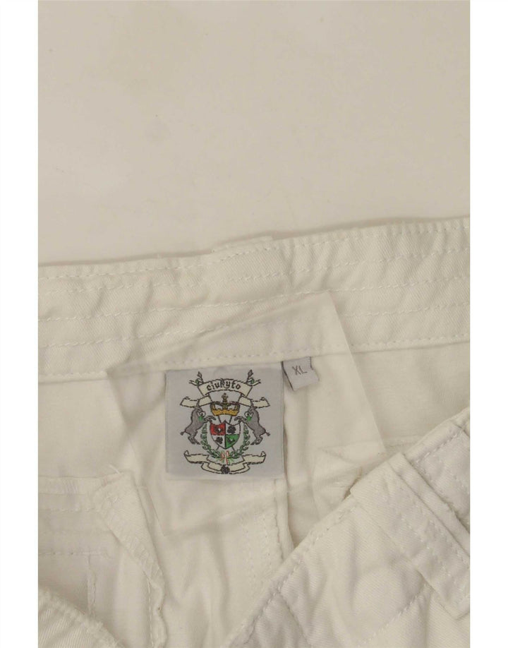 Pantaloncini cargo vintage da uomo XL W38 bianchi