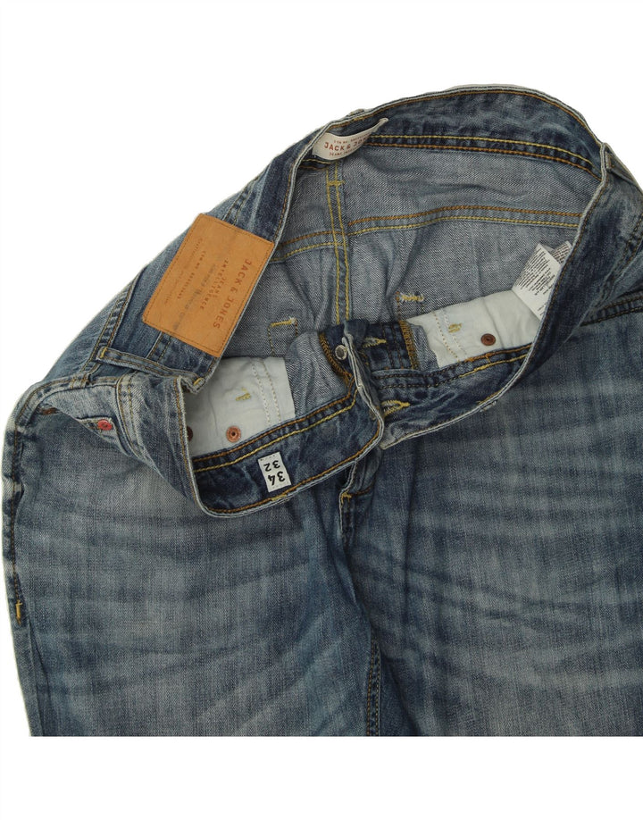 JACK & JONES Mens Cropped Jeans W34 L25 Blue Vintage Jack & Jones and Second-Hand Jack & Jones from Messina Hembry 