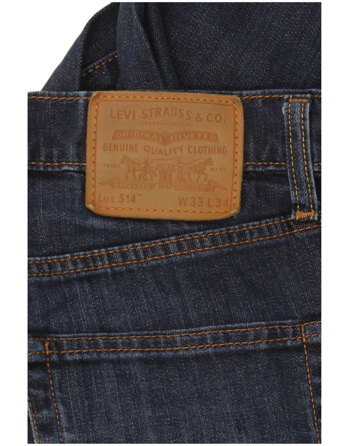 Levi's Uomo 514 Jeans dritti W33 L34 Blu Navy