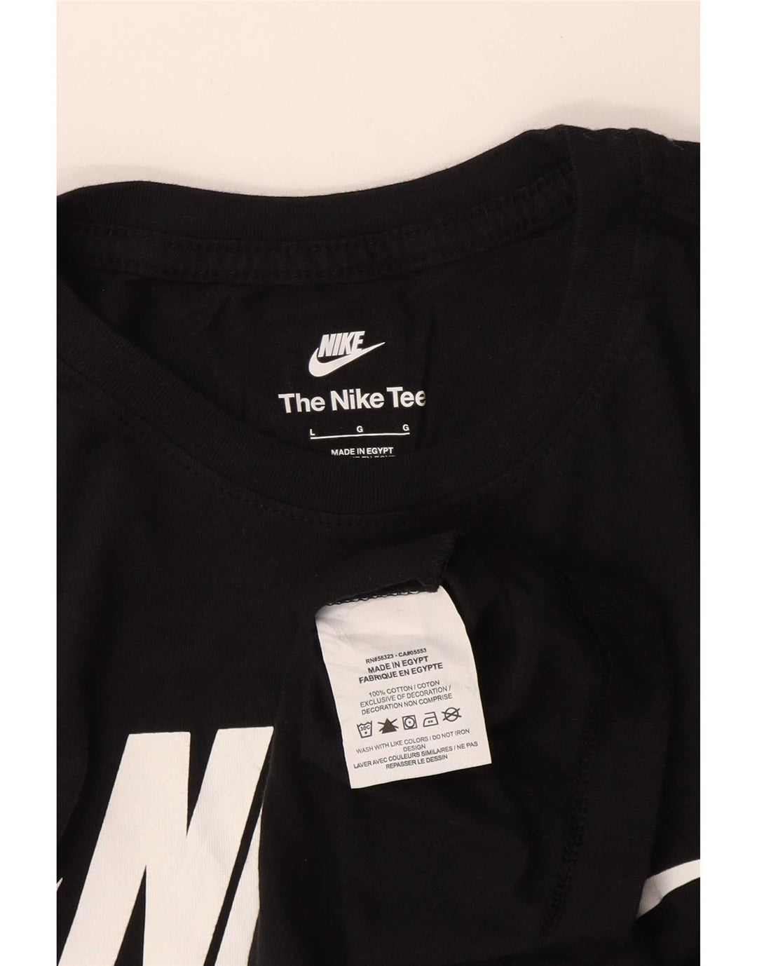 T-shirt grafica da uomo Nike Top grande in cotone nero