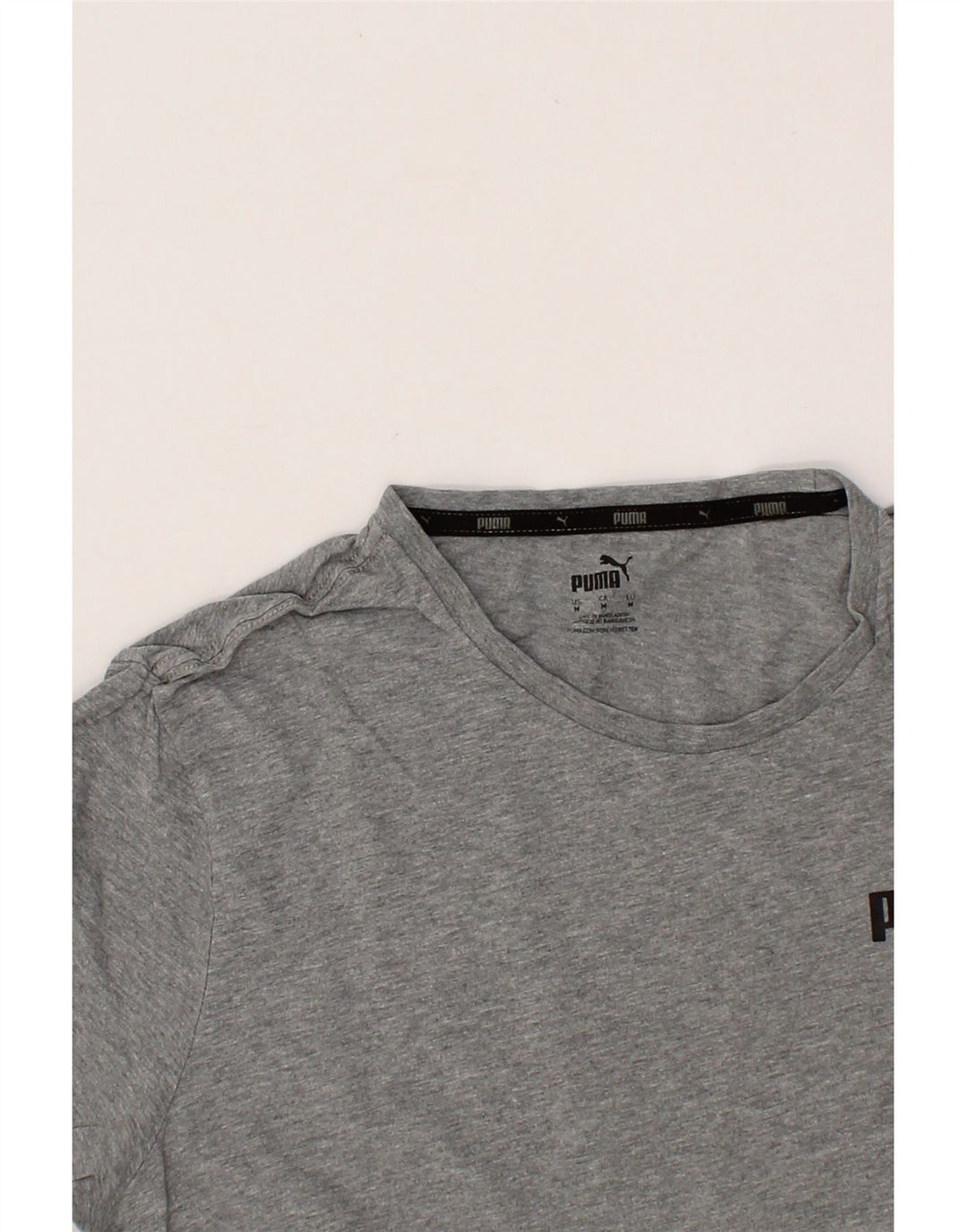 PUMA Mens T-Shirt Top Medium Grey Cotton Vintage Puma and Second-Hand Puma from Messina Hembry 