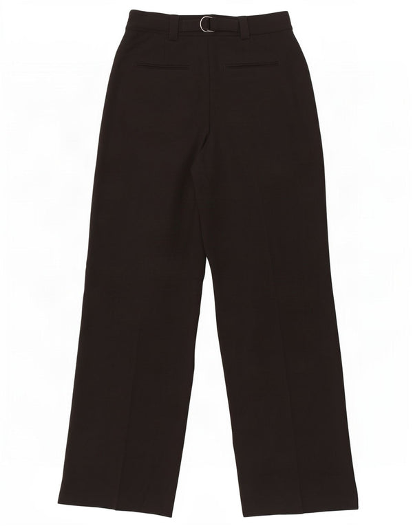 Pantaloni casual a vita alta da donna Marks & Spencer UK 10 piccoli W29 L32 neri