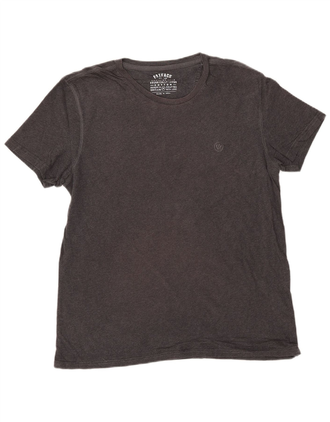 T-shirt da uomo FAT FACE Top in cotone grigio medio