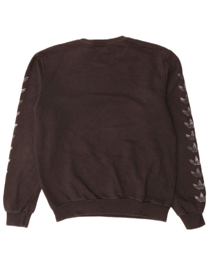 Felpa grafica da uomo ADIDAS maglione XS cotone nero