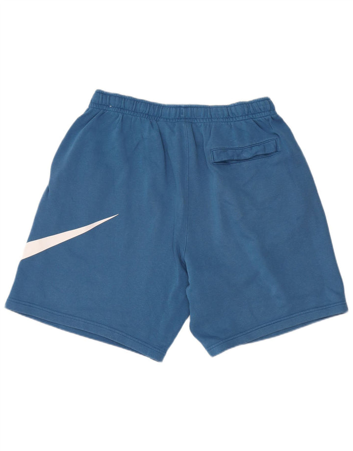Pantaloncini sportivi Nike da uomo con grafica grande, cotone blu