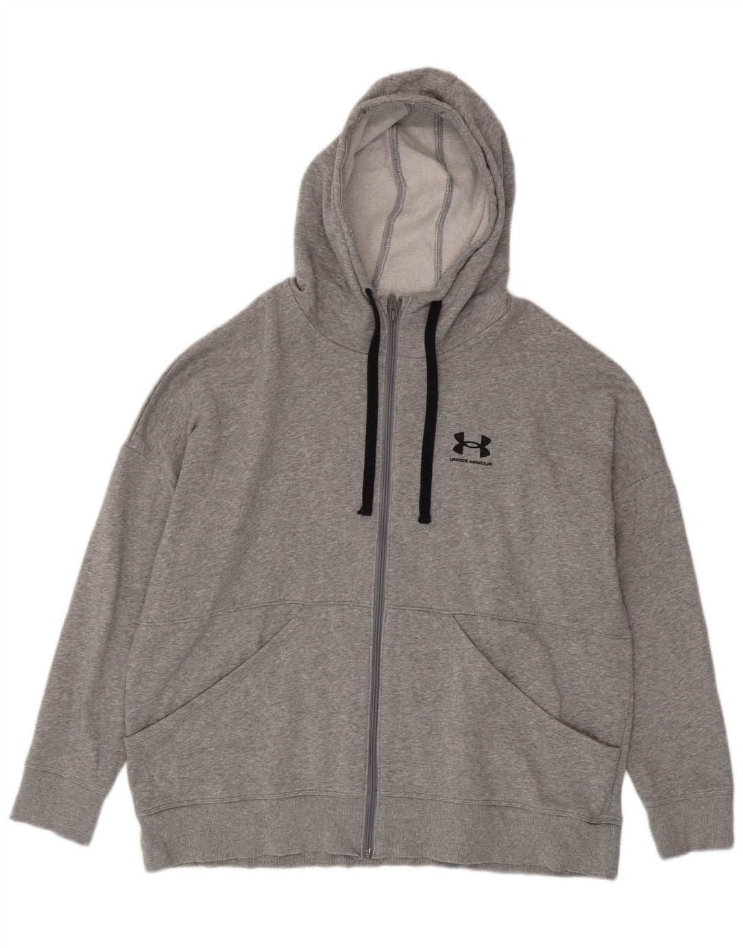 Felpa con cappuccio e zip da uomo Under Armour XL grigio chiazzato