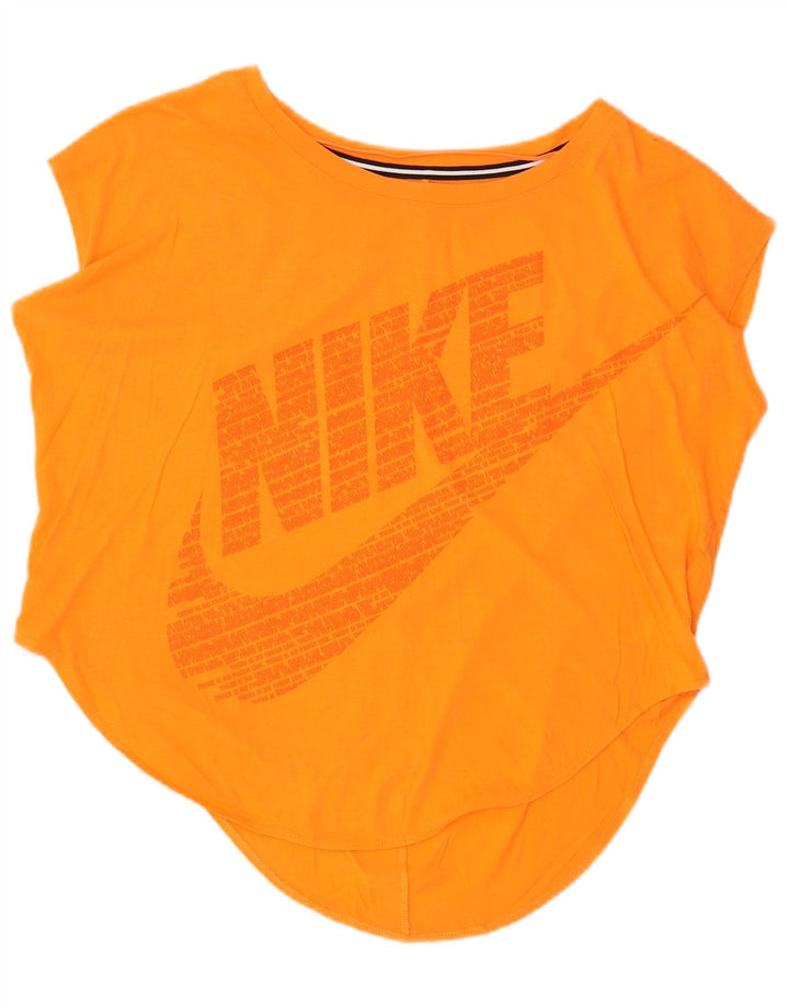 Canotta grafica da donna Nike Top UK 14 cotone arancione medio