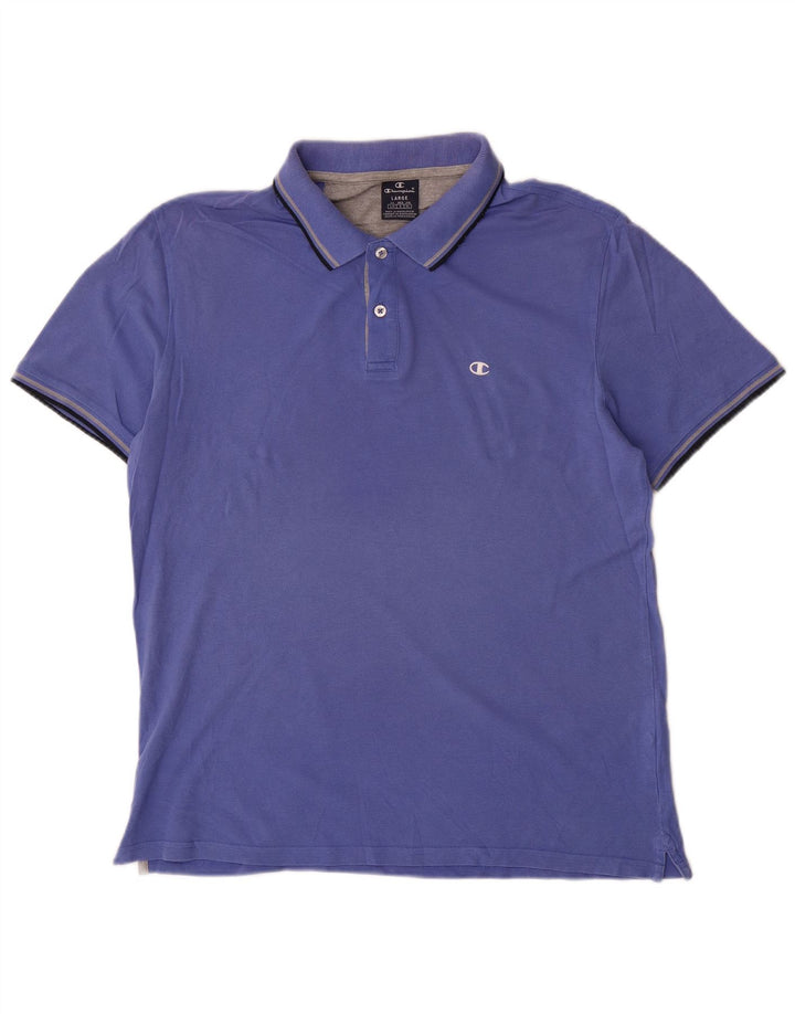 Polo da uomo Champion Large in cotone blu