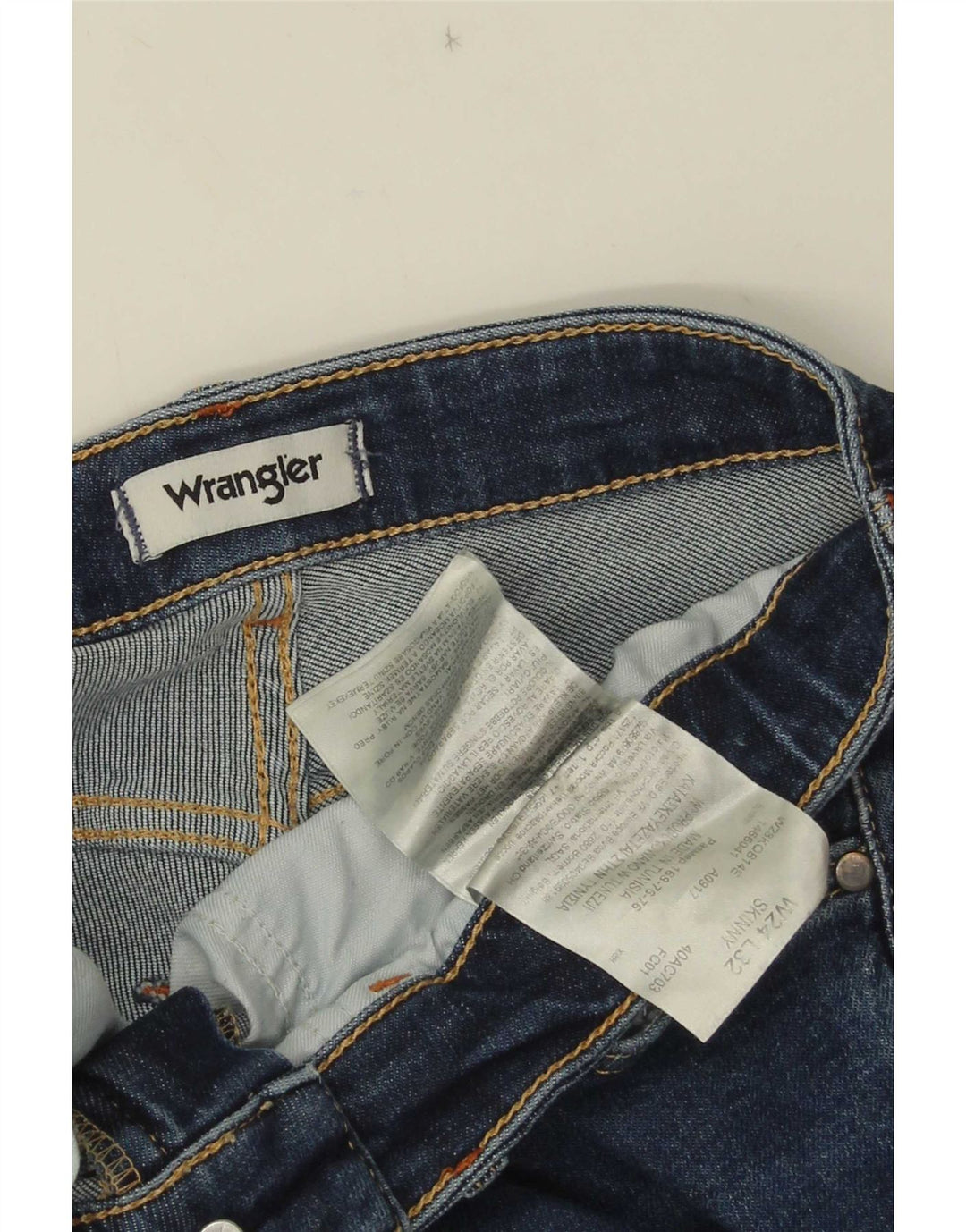 Jeans Skinny da Donna Wrangler W24 L32 Blu