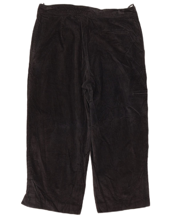 Pantaloni da donna Izod Capri Cargo in velluto a coste US 8 Medium W30 L22 Cotone nero