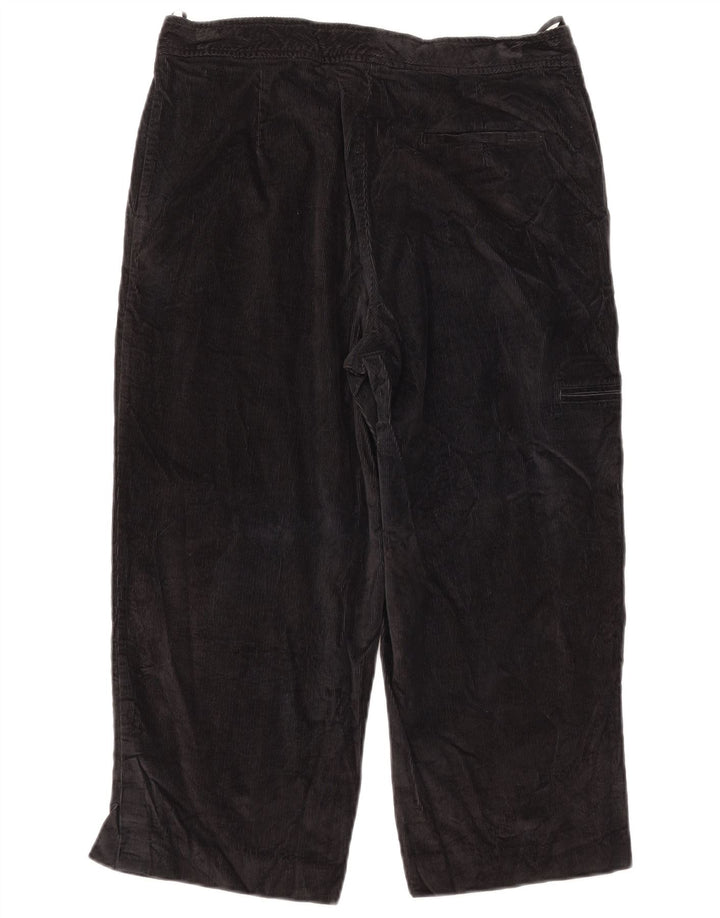 Pantaloni da donna Izod Capri Cargo in velluto a coste US 8 Medium W30 L22 Cotone nero