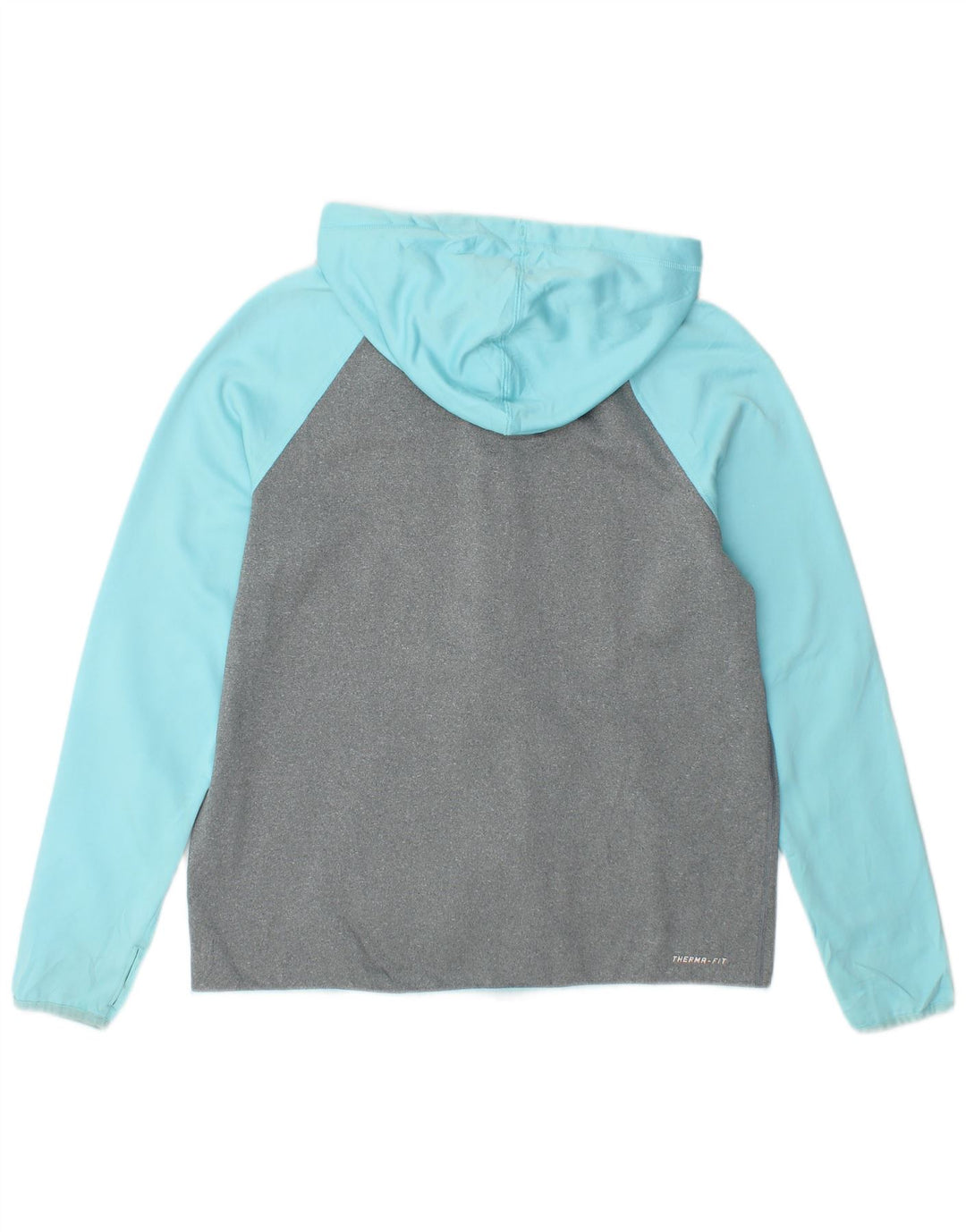 Felpa con cappuccio e zip Nike Therma-Fit da donna UK 12 Colorblock grigio medio