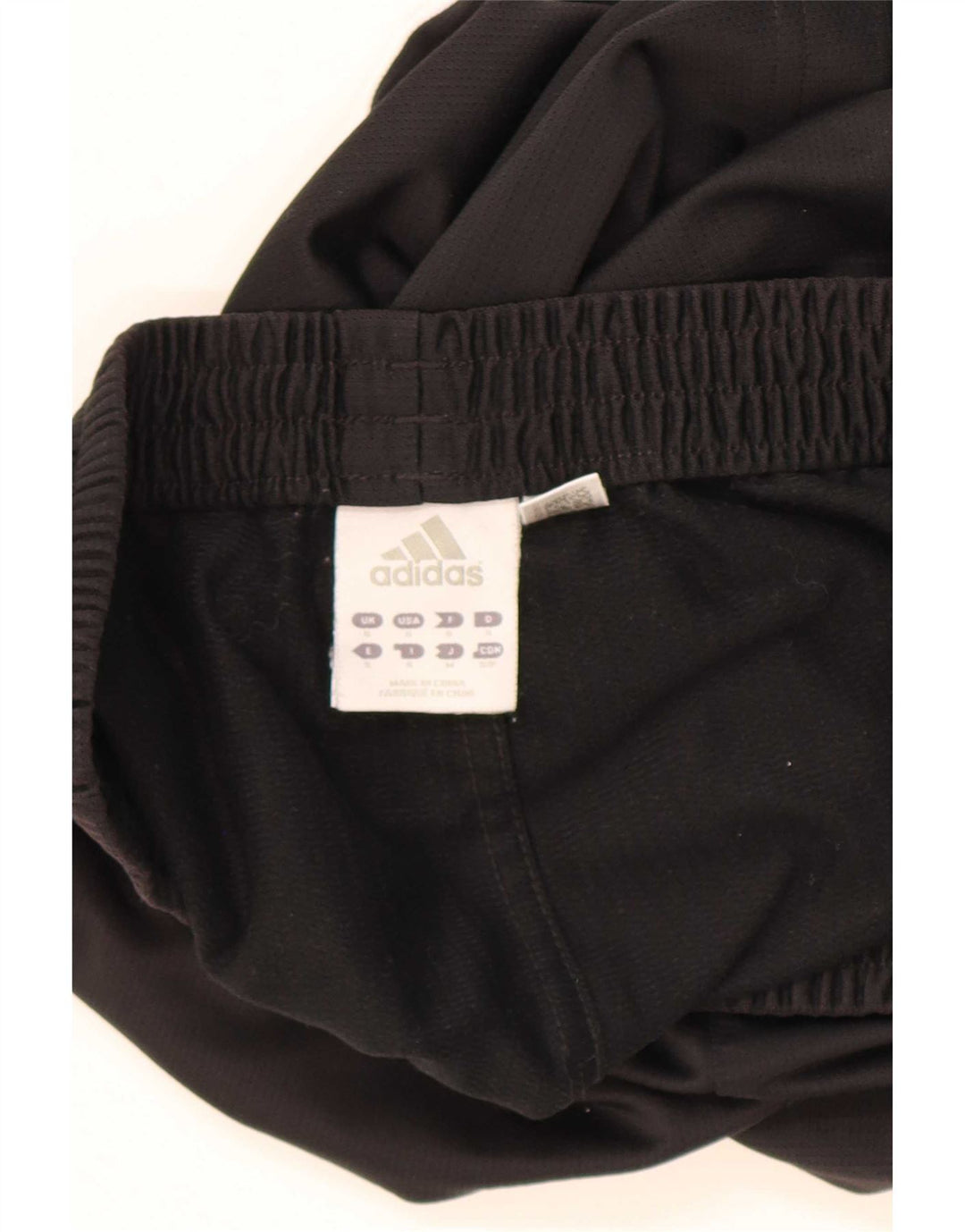 Pantaloncini sportivi Adidas da uomo piccoli in poliestere nero