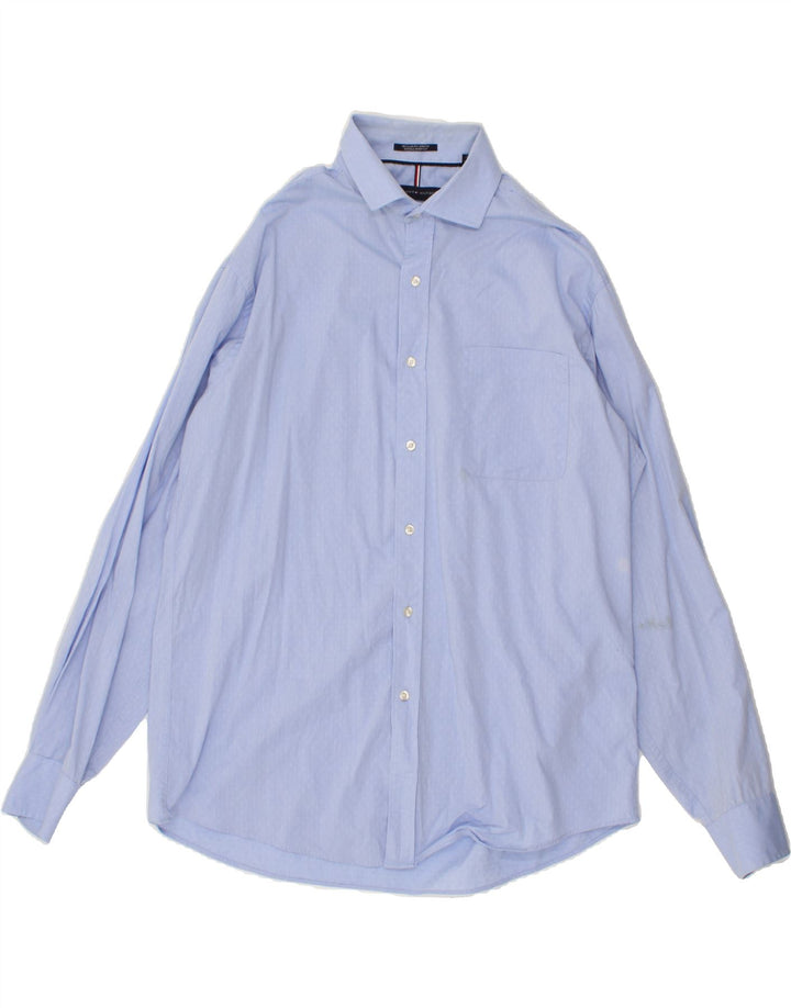 TOMMY HILFIGER Mens Regular Fit Shirt Size 16 1/2 Large Blue Spotted Vintage Tommy Hilfiger and Second-Hand Tommy Hilfiger from Messina Hembry 