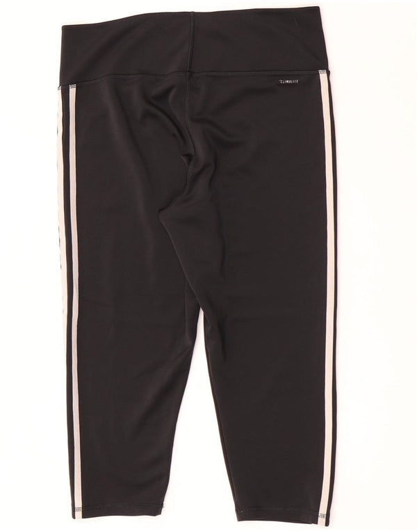 Leggings Adidas Climalite Capri da donna UK 16/18 Large Nero Poliestere