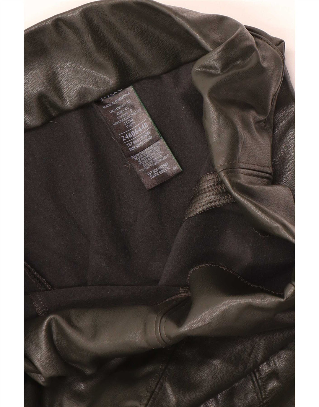 Leggings in ecopelle da donna Marks & Spencer UK 12 verde medio