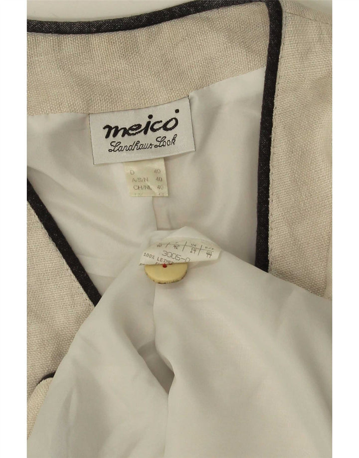 Gilet da donna Meico UK 14 Lino bianco medio