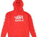 Felpa con cappuccio grafica da uomo VANS, cotone rosso medio