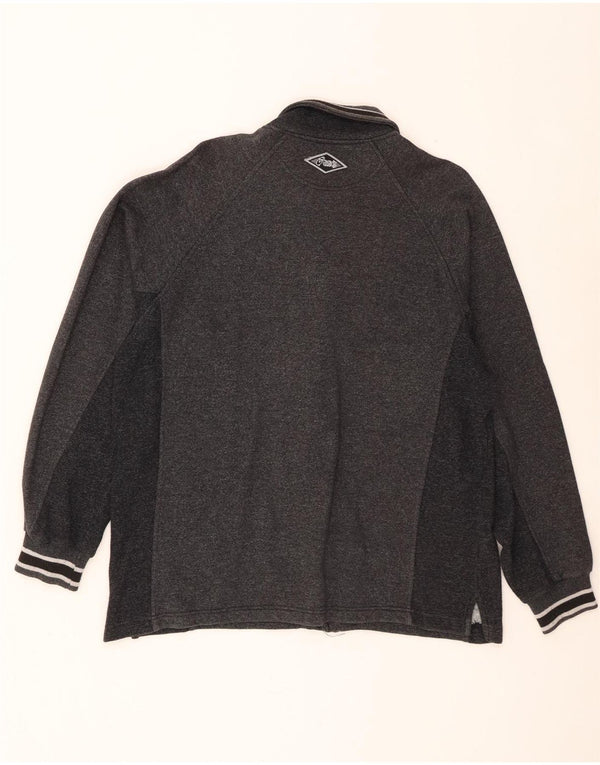 Maglione cardigan da uomo Asics in cotone a righe grigio medio