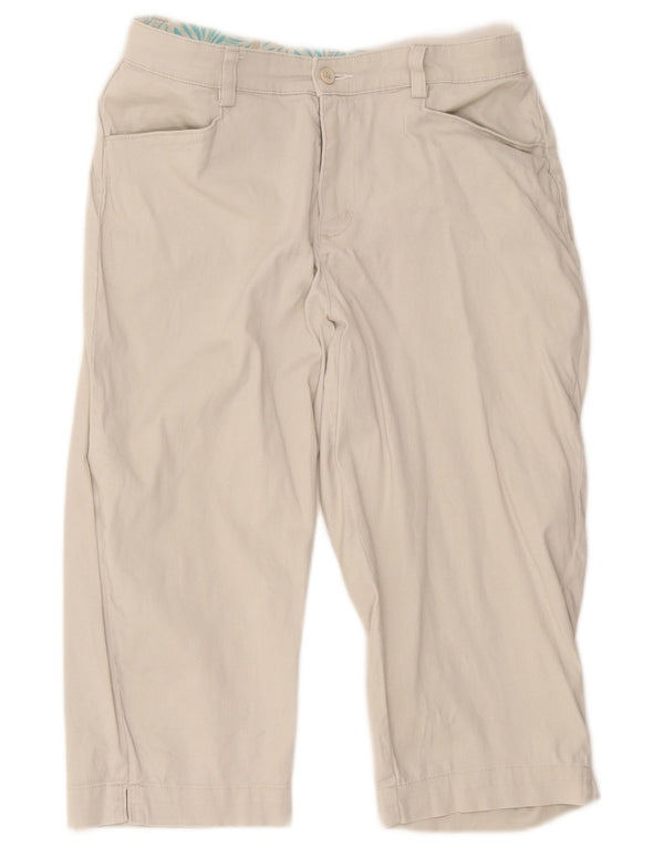 Pantaloni Capri dritti da donna Lee US 10 Large W32 L19 Cotone beige