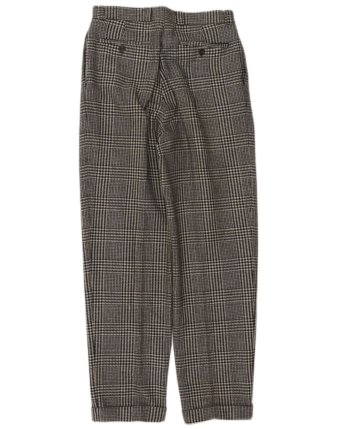 Pantaloni da abito vintage da uomo con pegging W30 L32 scozzese grigio
