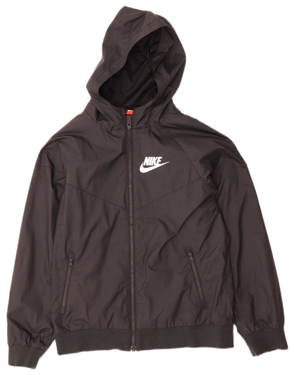 Giacca antipioggia con cappuccio da donna Nike UK 12 medio nero poliestere