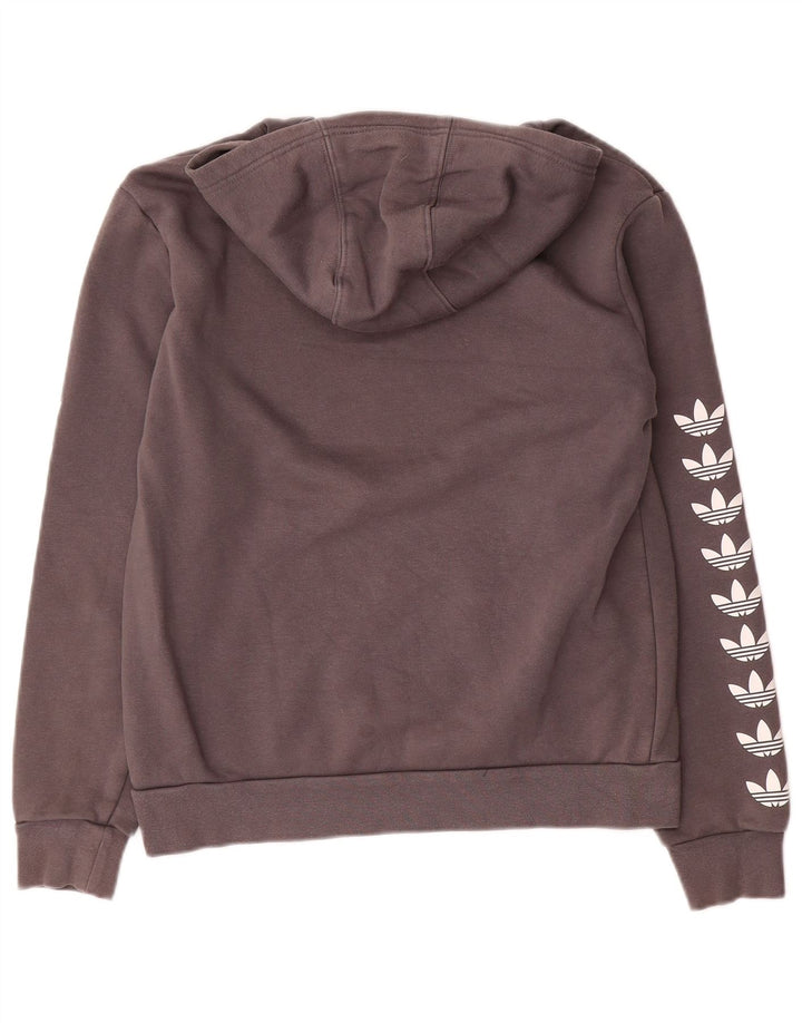 Felpa con cappuccio grafica ADIDAS per ragazze 13-14 anni in cotone grigio