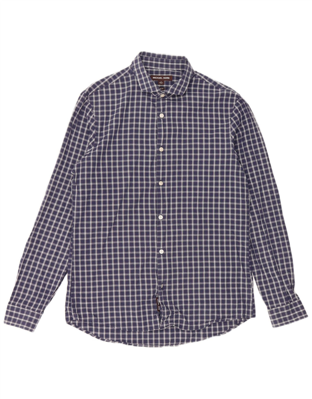 MICHAEL KORS Camicia slim fit da uomo a quadri blu navy medio