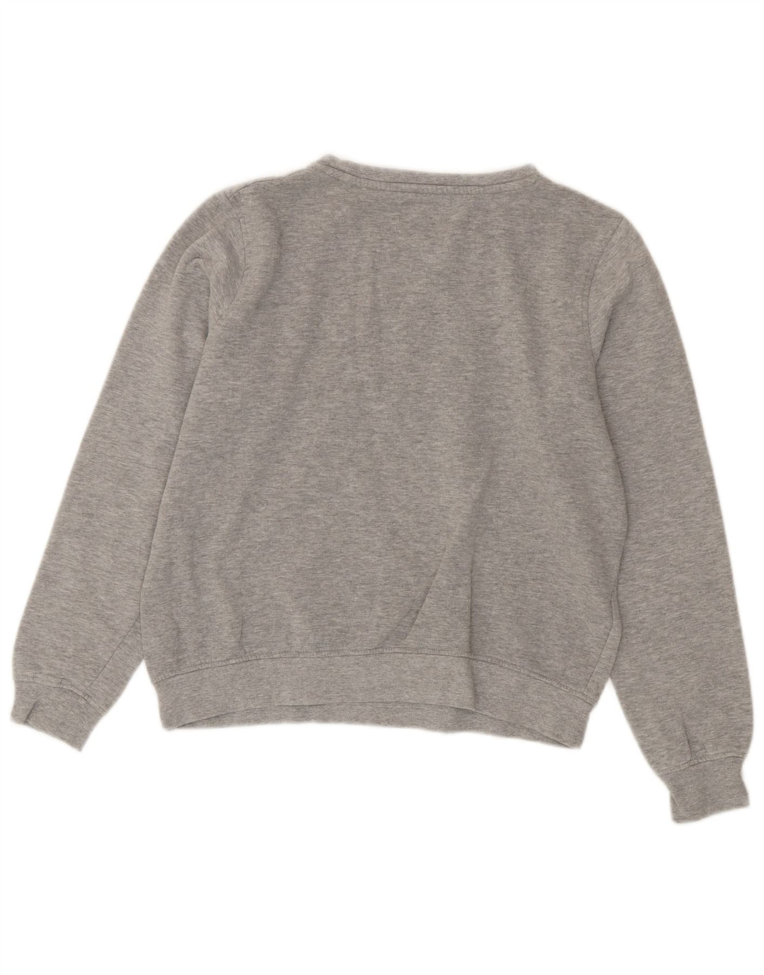 Felpa oversize con grafica Kappa da donna, maglione UK 10, piccolo cotone grigio
