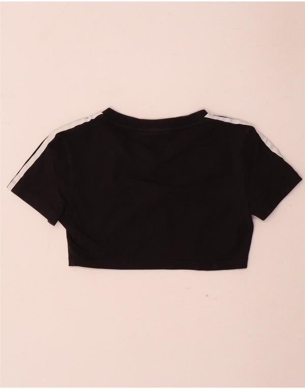 T-shirt corta da donna Adidas UK 6 XS cotone nero