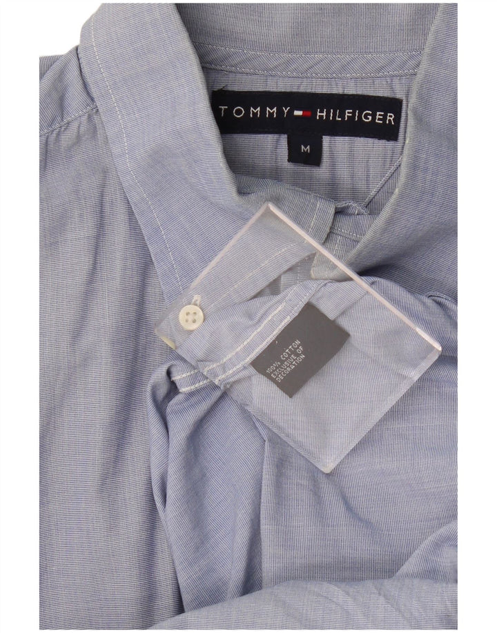 TOMMY HILFIGER Camicia da uomo in cotone blu medio