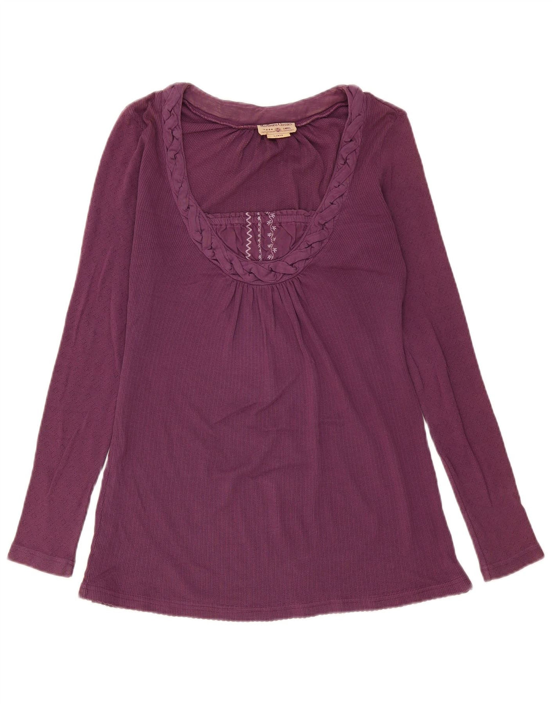 Maglia a maniche lunghe da donna Marlboro Classics UK 14 Large Viola