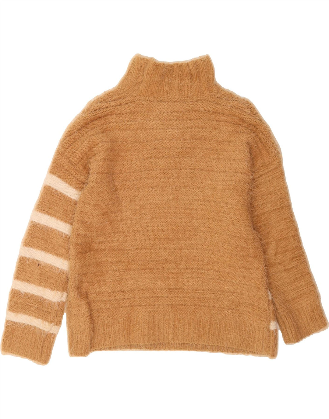 MARKS & SPENCER Womens Turtle Neck Jumper Sweater UK 10 Small Brown Vintage Marks & Spencer and Second-Hand Marks & Spencer from Messina Hembry 