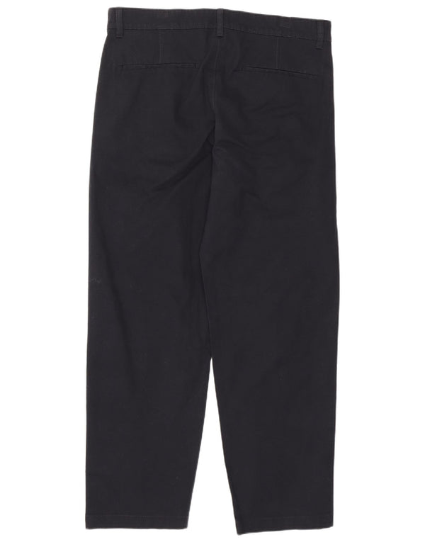 Pantaloni chino con pegged da uomo Marks & Spencer medi W34 L29 Blu Navy