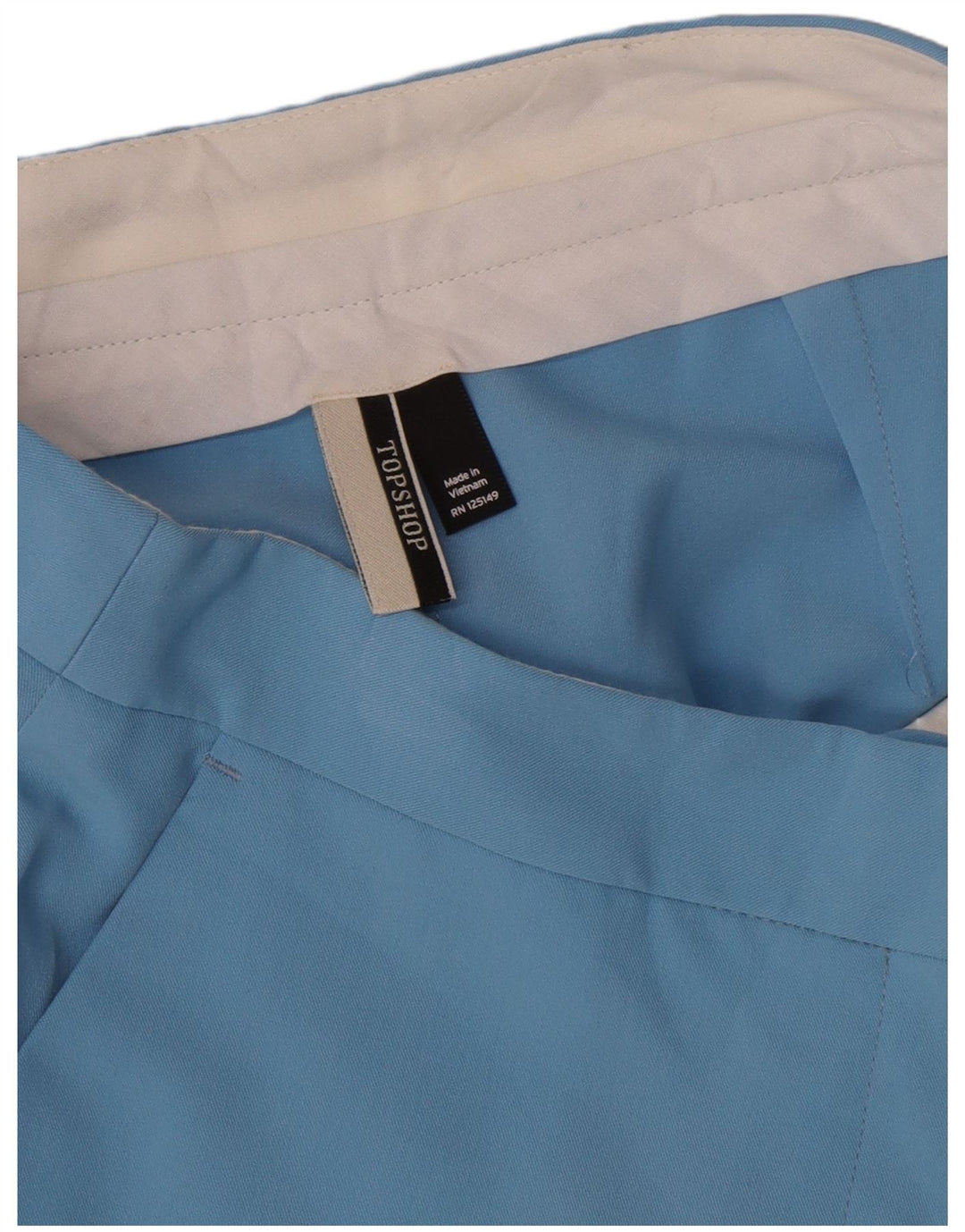 Pantaloni corti da donna Topshop Bootcut UK 8 piccoli W26 L24 poliestere blu