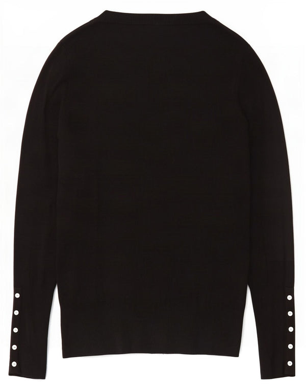 Maglione cardigan da donna Zara UK 16 grande rayon nero