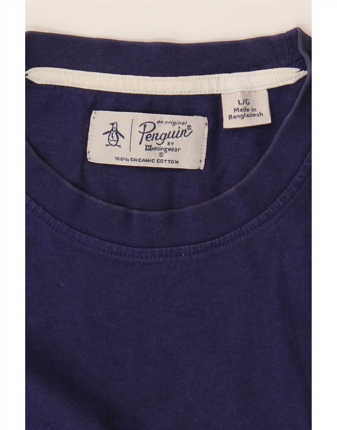 T-shirt da uomo Penguin Top grande in cotone blu navy