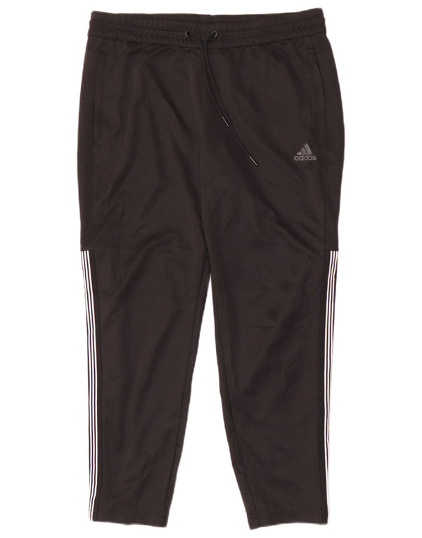 Adidas Mens Tracksuit Trousers Medium Black Polyester