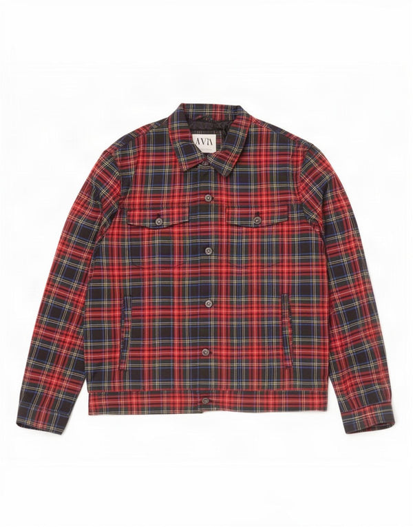 Giubbotto bomber da uomo Zara UK 40 Grande poliestere scozzese multicolore