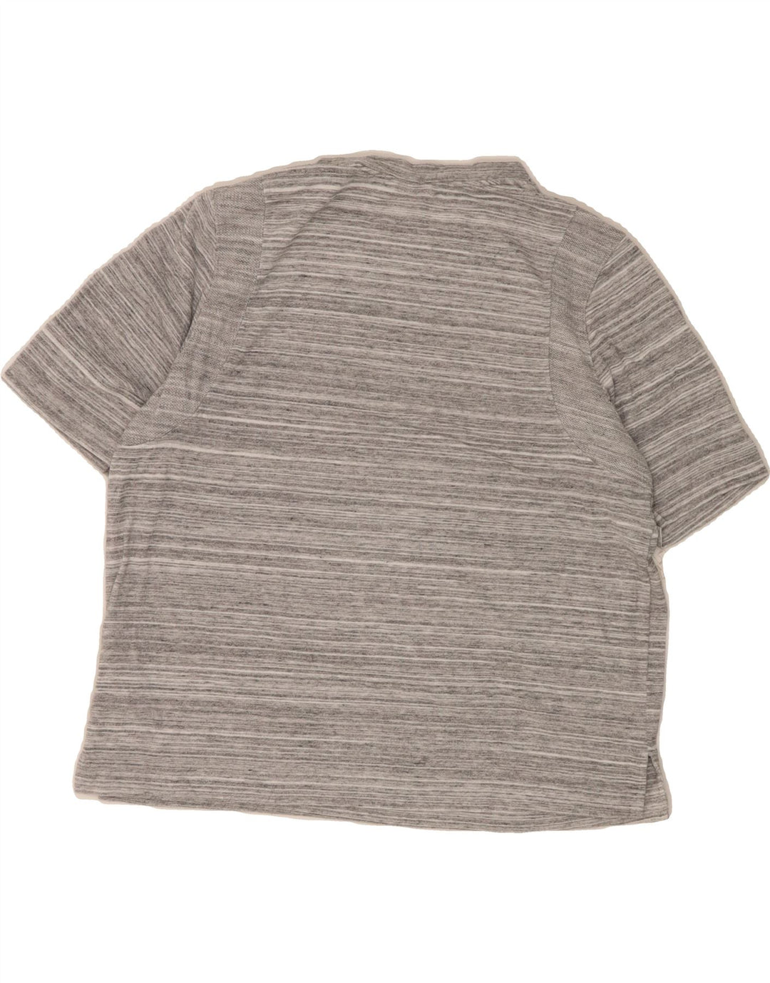 NIKE Womens T-Shirt Top UK 14 Medium Grey Striped Viscose Vintage Nike and Second-Hand Nike from Messina Hembry 