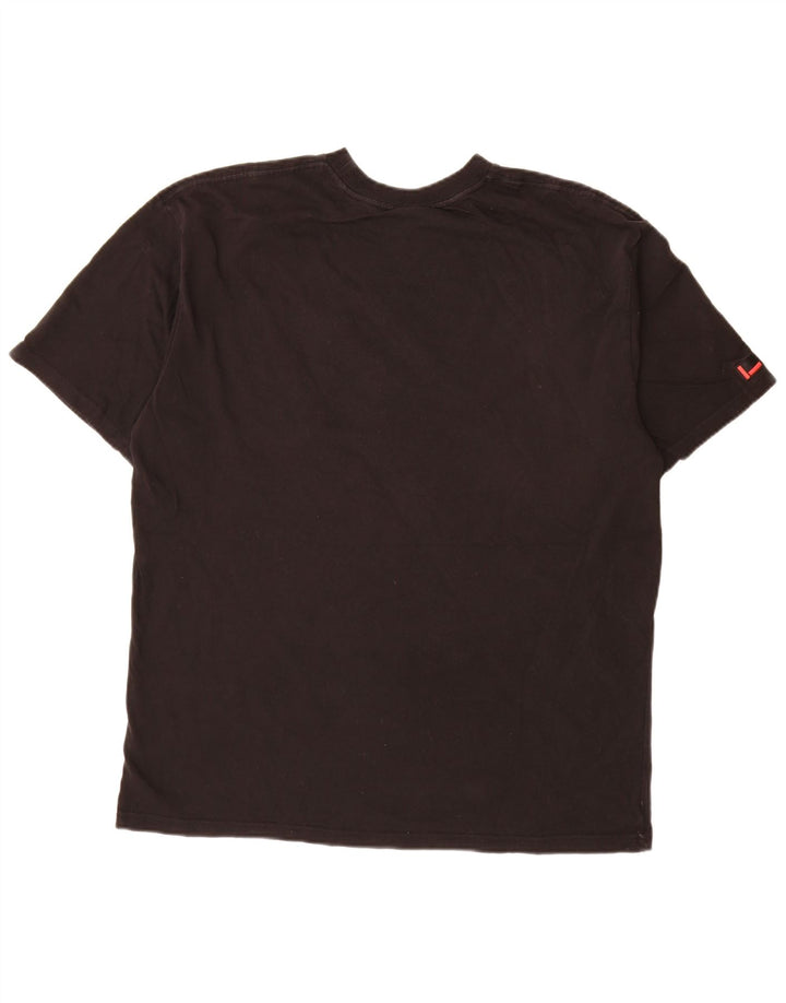 T-shirt grafica da uomo Fubu Top grande in cotone nero