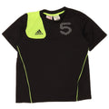 T-shirt grafica da ragazzo Adidas Top 9-10 anni in poliestere color block nero